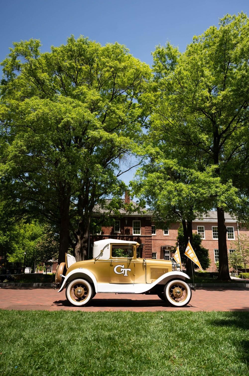 Ramblin Wreck as seen from a grassy field